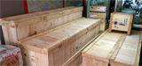 Different wooden packing crates